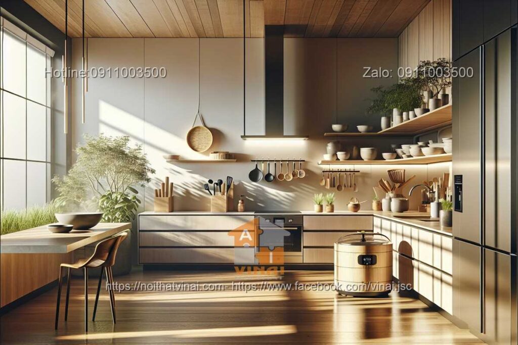 Thi công phòng bếp kiểu Nhật -9