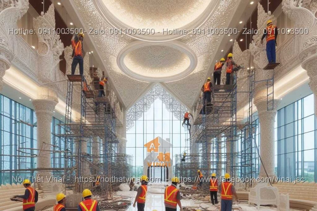 Thi công trang trí nội thất trung tâm hội nghị tiệc cưới