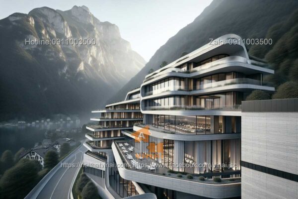 Thiết kế khách sạn nghỉ dưỡng núi độc đáo 11