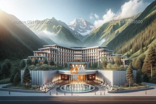 Thiết kế khách sạn nghỉ dưỡng núi độc đáo 5