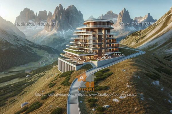 Thiết kế kiến trúc khách sạn nghỉ dưỡng trên núi 6