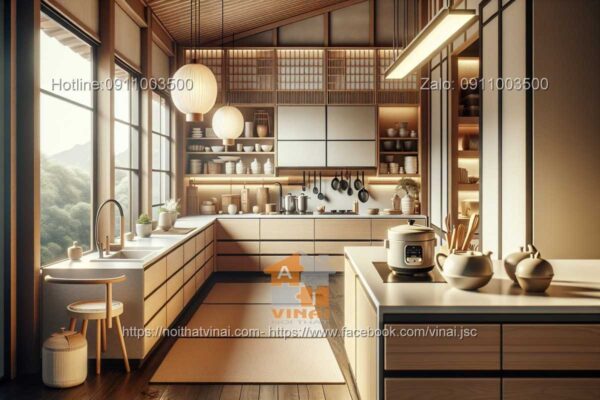 Thiết kế nội thất phòng bếp phong cách Nhật Bản -10