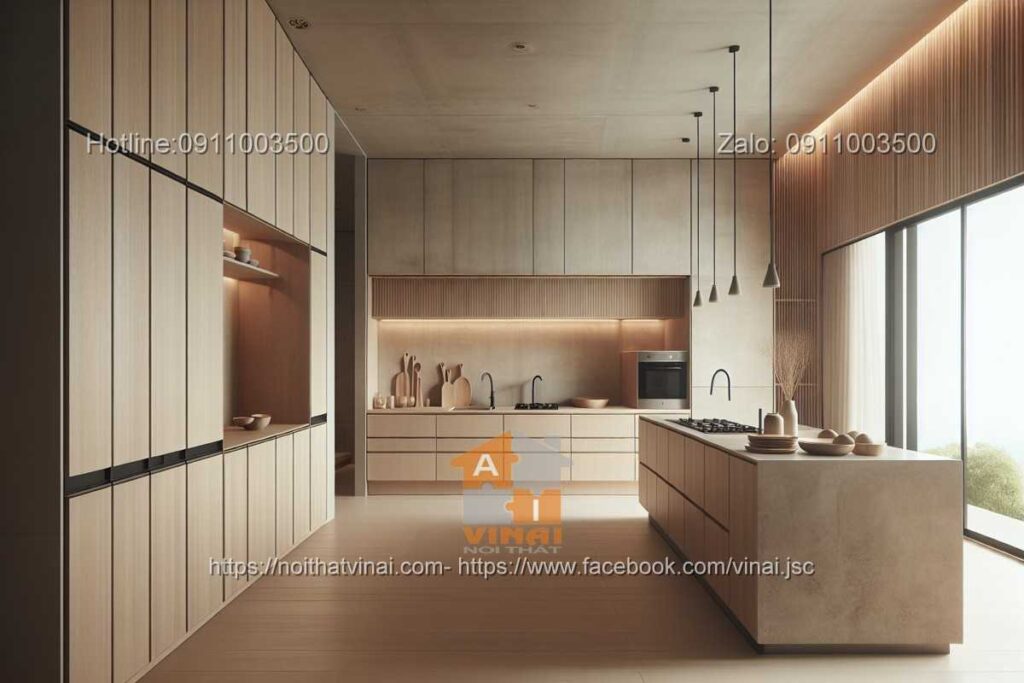 Thiết kế nội thất phòng bếp phong cách Nhật Bản -4