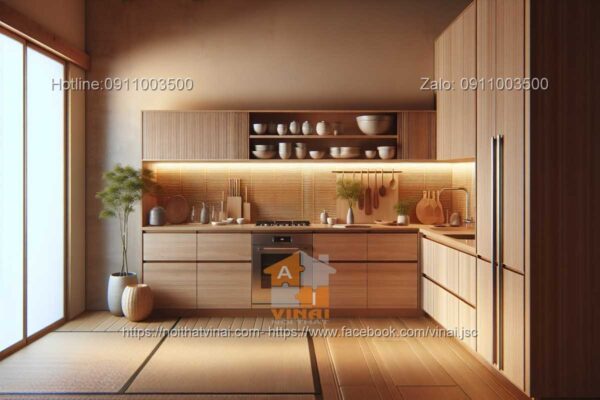Thiết kế nội thất phòng bếp phong cách Nhật Bản -7