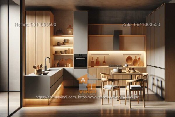 Thiết kế nội thất phòng bếp phong cách Nhật Bản -8