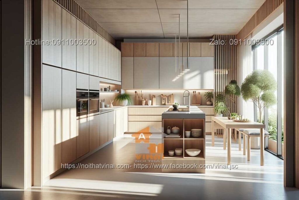 Thiết kế nội thất phòng bếp phong cách Nhật Bản -9