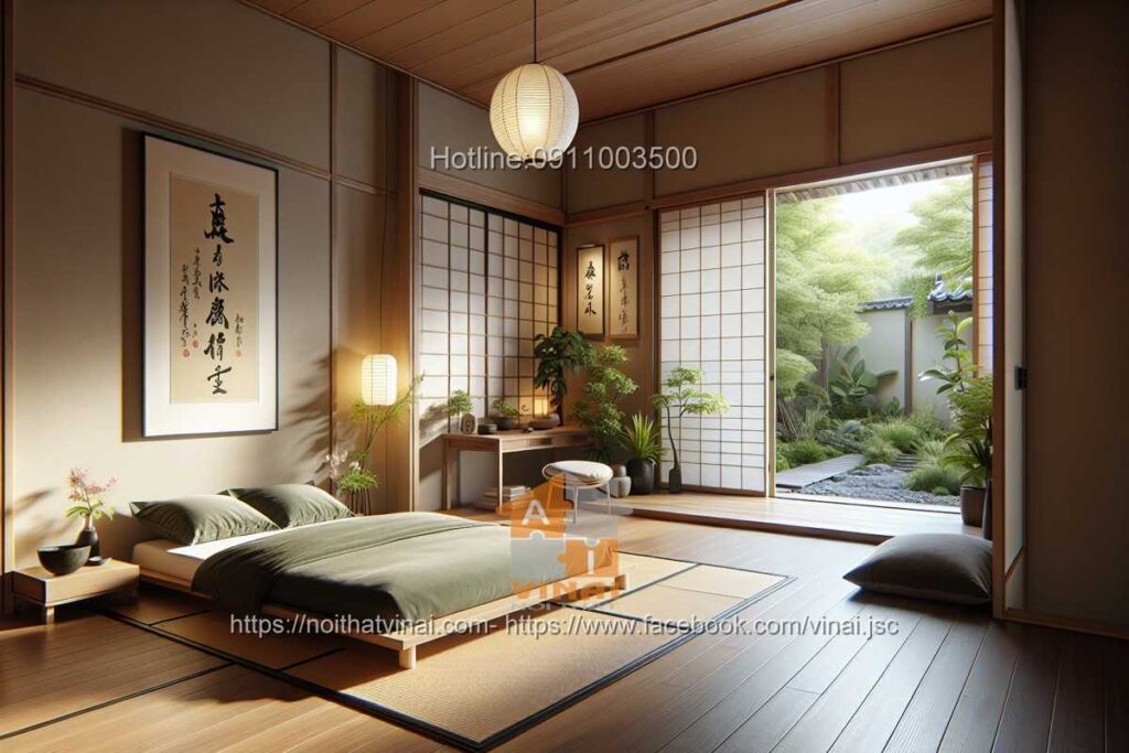 Thiết kế nội thất phòng ngủ phong cách nhật bản -2