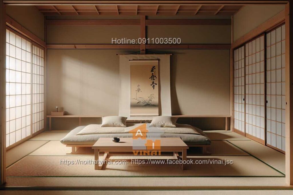 Thiết kế nội thất phòng ngủ phong cách nhật bản -3