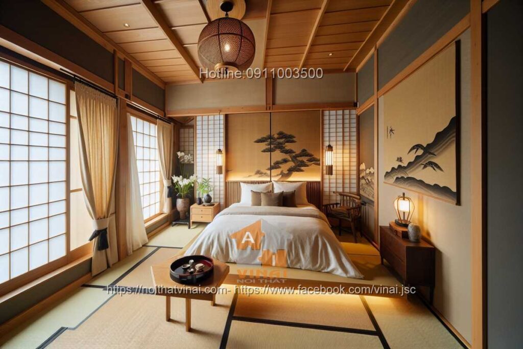 Thiết kế nội thất phòng ngủ phong cách nhật bản -4