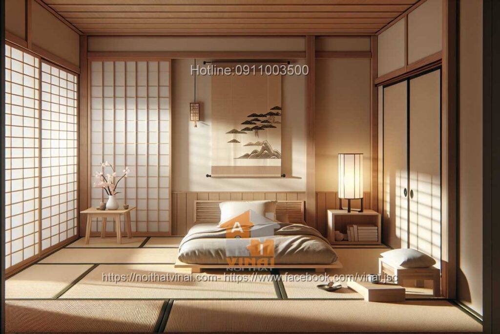 Thiết kế nội thất phòng ngủ phong cách nhật bản -5