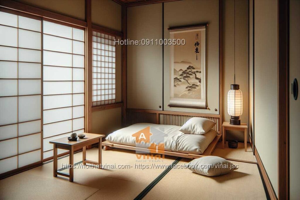 Thiết kế nội thất phòng ngủ phong cách nhật bản -7