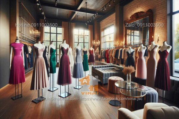 Thiết kế nội thất shop váy đầm -8