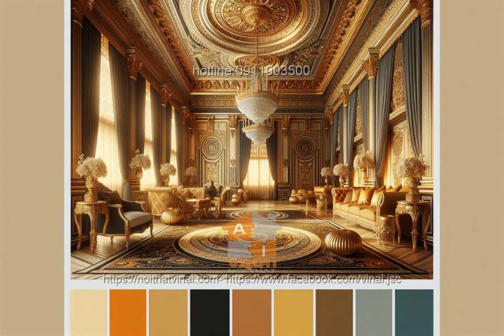 Thiết kế nội thất màu vàng chủ đạo