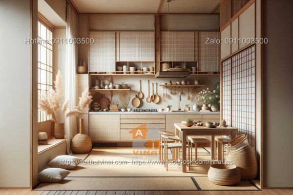 Thiết kế phòng bếp phong cách Nhật -1