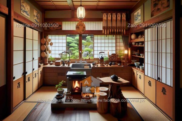 Thiết kế phòng bếp phong cách Nhật -10