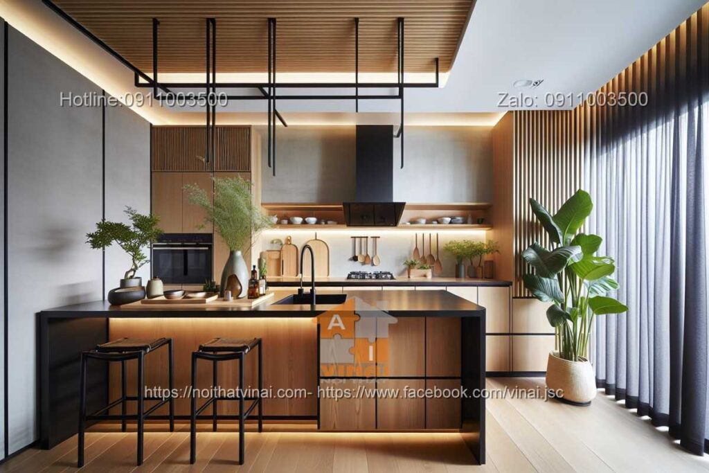 Thiết kế phòng bếp phong cách Nhật -3