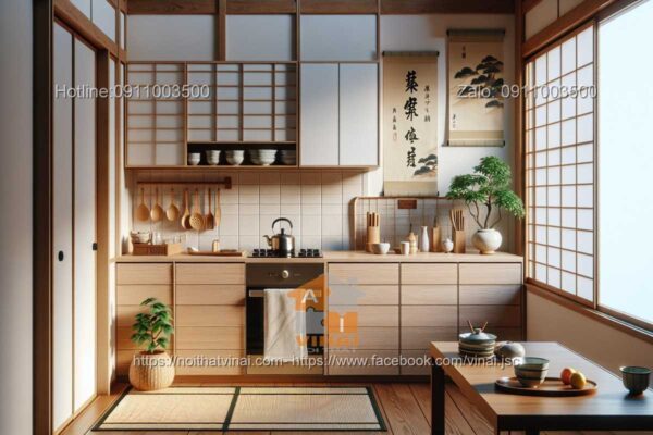 Thiết kế phòng bếp phong cách Nhật -5