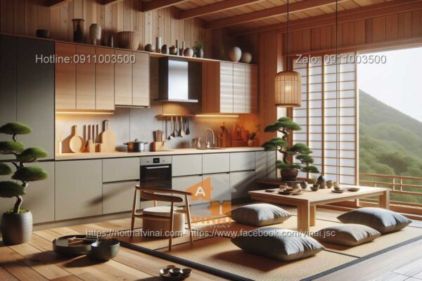 Thiết kế phòng bếp phong cách Nhật -6