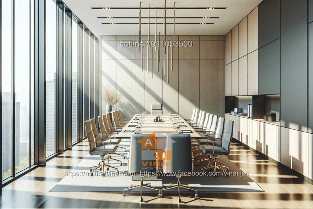 Thiết kế phòng họp tận dụng ánh sáng thiên nhiên