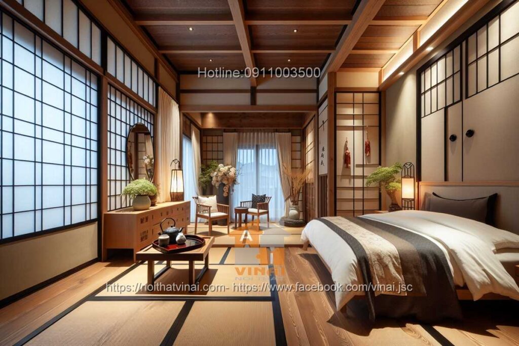 Thiết kế phòng ngủ kiểu nhật -1