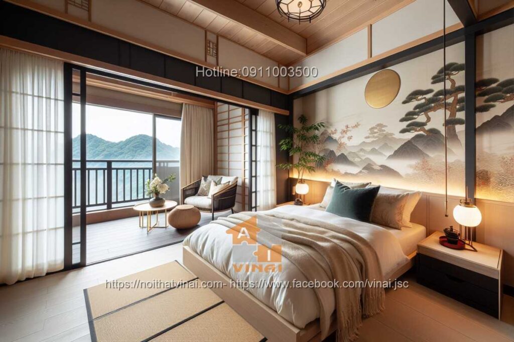 Thiết kế phòng ngủ kiểu nhật -4