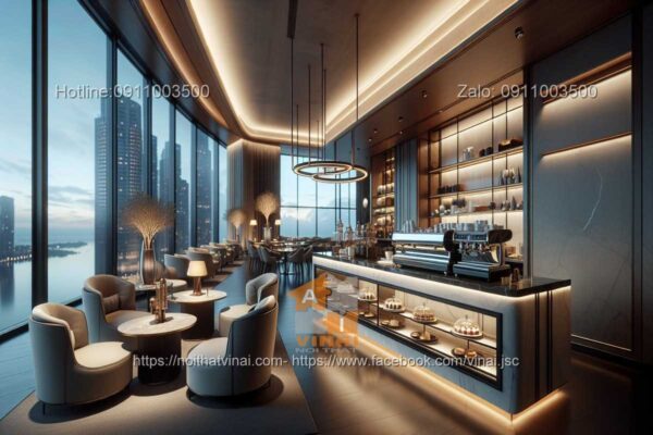 Thiết kế quán cà phê trong khách sạn cao cấp 5 sao 3