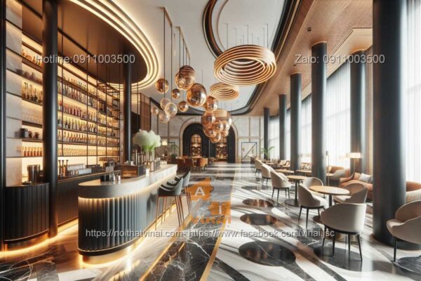 Thiết kế quán cafe trong khách sạn cao cấp 10