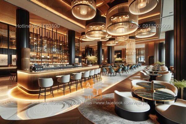 Thiết kế quán cafe trong khách sạn cao cấp 5 sao quốc tế 11