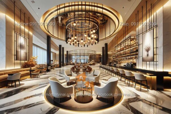 Thiết kế quán cafe trong khách sạn cao cấp 5 sao quốc tế 5