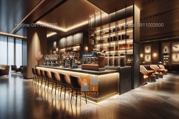 Thiết kế quán cafe trong khách sạn cao cấp 5 sao quốc tế 8