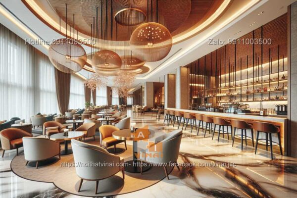 Thiết kế quán cafe trong khách sạn cao cấp 5 sao quốc tế 9