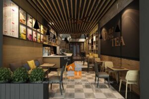 Thiết kế quán trà sữa tại Hoàn Kiếm- Hà Nội tâng 1-1