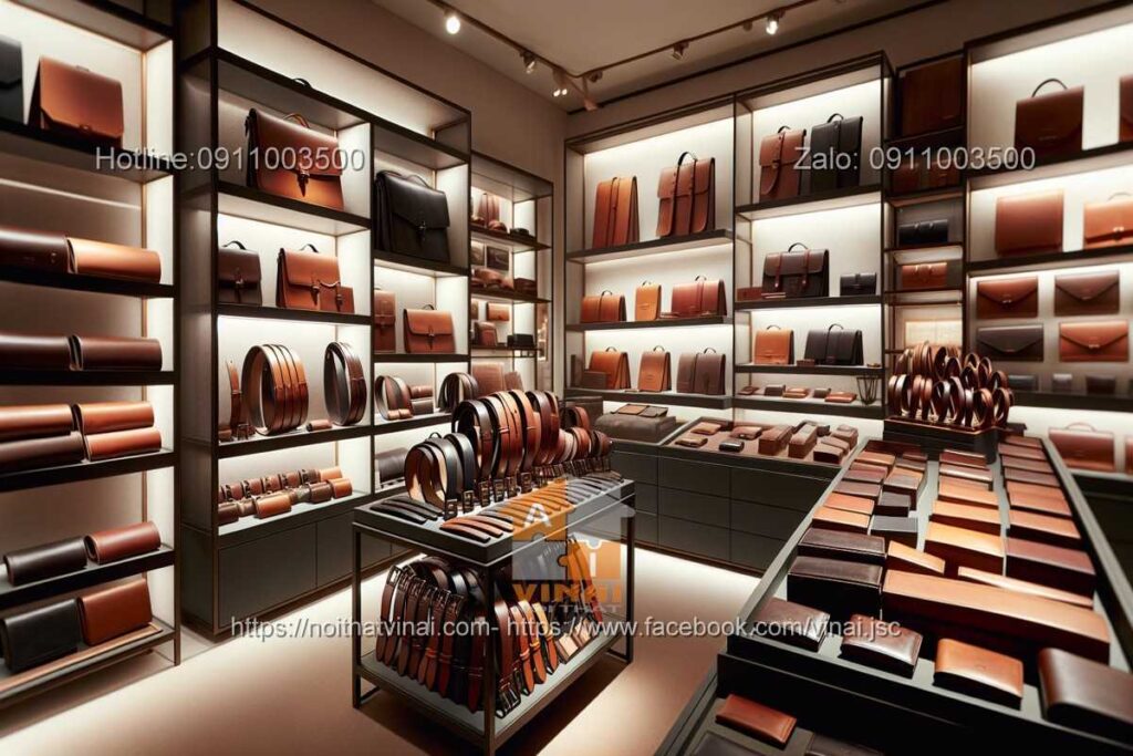 Thiết kế showroom đồ da 7