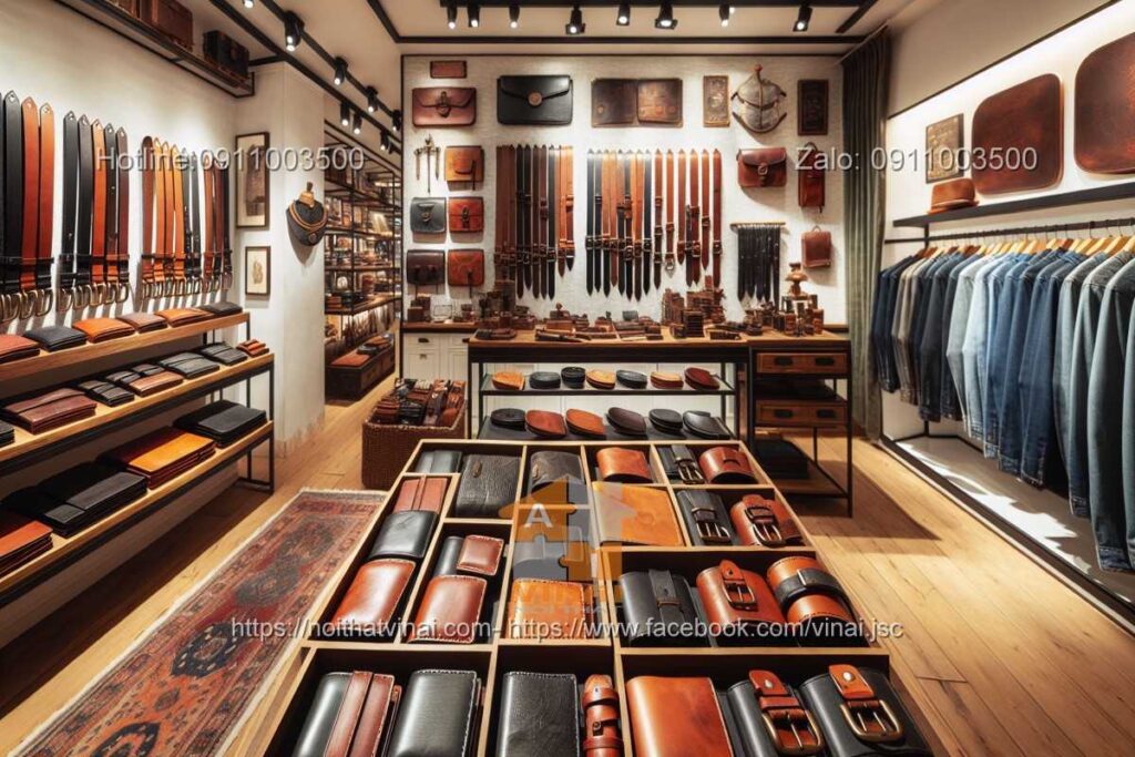 Thiết kế showroom đồ da 8
