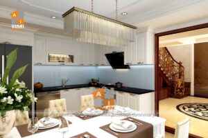 Thiết kế thi công phòng bếp nhà phố Hùng Vương- Phúc Yên-3