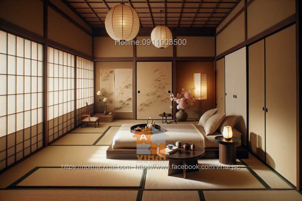 Thiết kế thi công phòng ngủ kiểu nhật -3