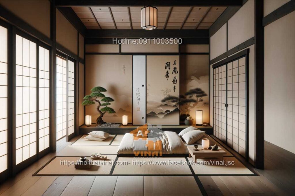 Thiết kế thi công phòng ngủ kiểu nhật -4