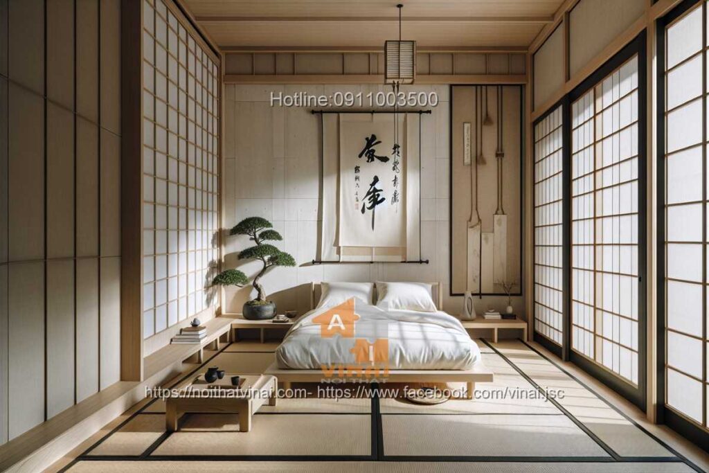 Thiết kế thi công phòng ngủ kiểu nhật -6