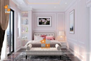 Thiết kế thi công phòng ngủ master nhà phố phường Hùng Vương- Phúc Yên-1